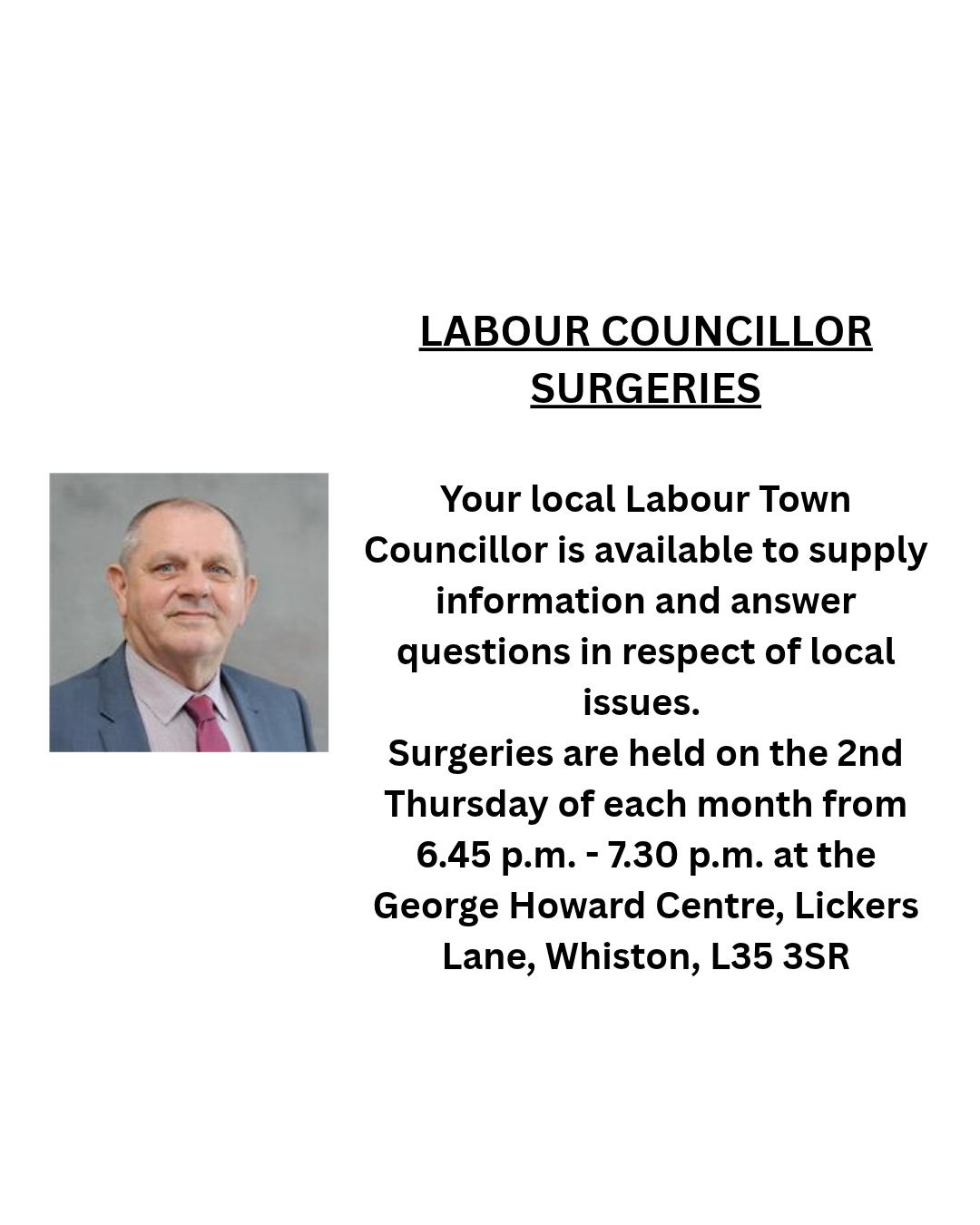 Labour councillor surgery