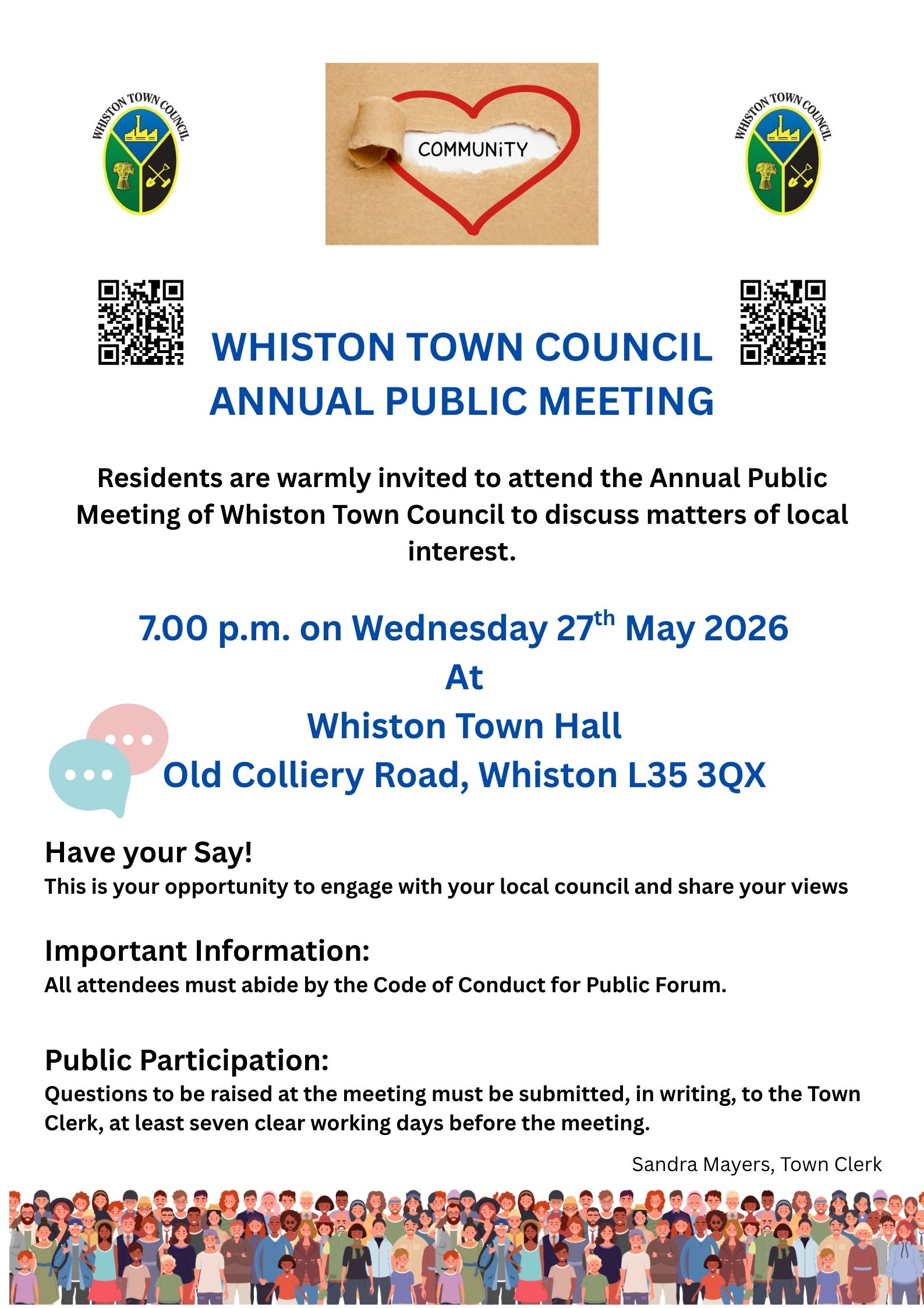Whiston Town Council Annual Public Meeting